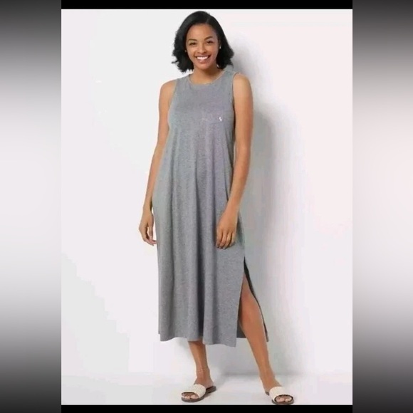 Koolabura by Uggs Gray Sleeveless Tank Maxi Dress XL - Picture 1 of 1